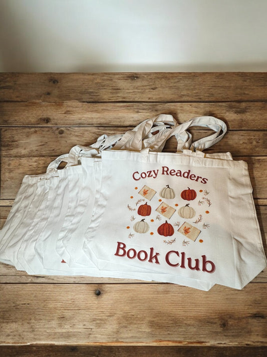 Cozy Readers Book Club Large Tote bag